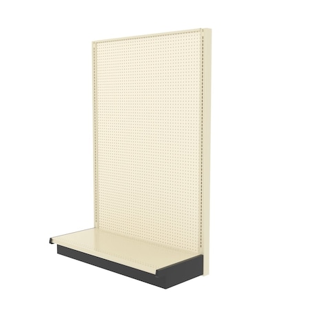 Lozier Shelving Single-Sided Add-on Unit, Platinum Off-White, 48W x 72H x 16D P476U-AD